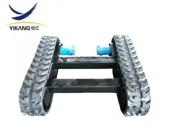Rubber track undercarriage for working aloft