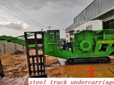 Mobile crushing station steel track undercarriage